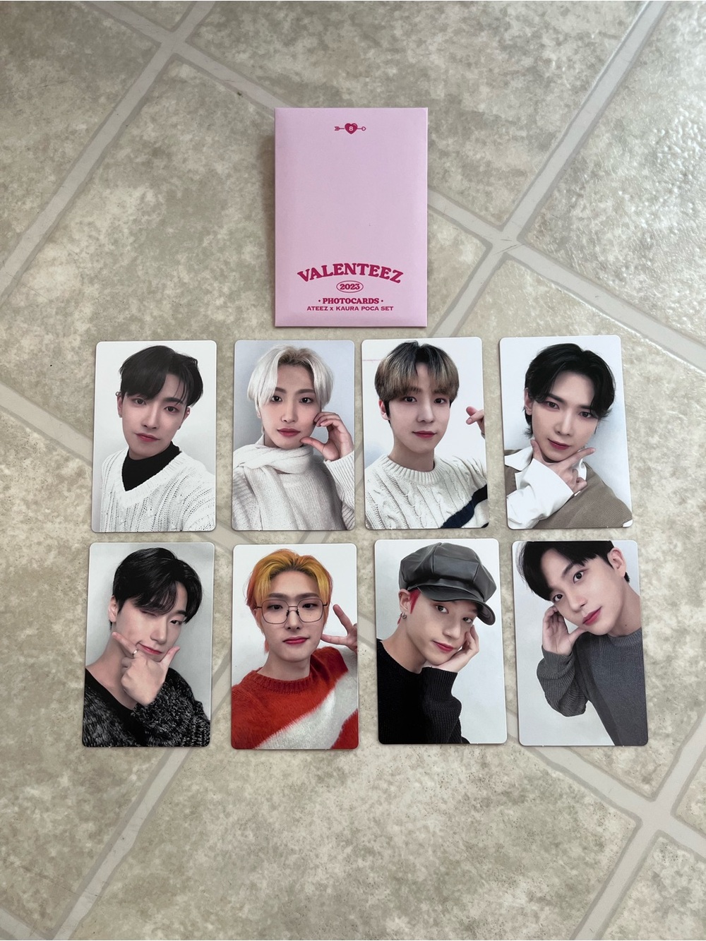 ATEEZ X KAURA POCA set VALENTEEZ Photocard VALENTINE Limited Official